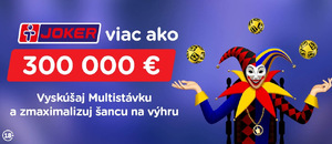 V LOTO JOKER jackpote je vyše 300-tisíc eur